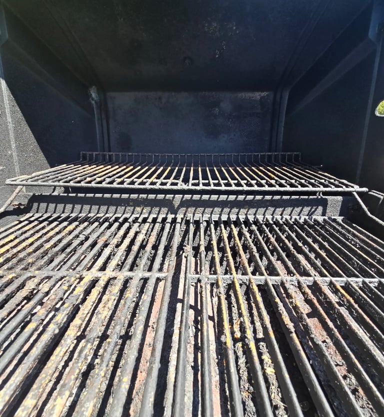 before bbq grill cleaning in ajax backyard greasy grill grates before deep clean durham region