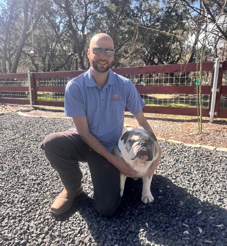 Mark with his best friend Buddy