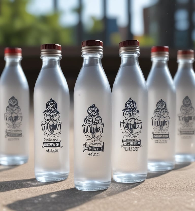 A person is holding a white water bottle prominently towards the camera, with a blurred background. The focus is on the bottle, which has a simple design with a clear lid.