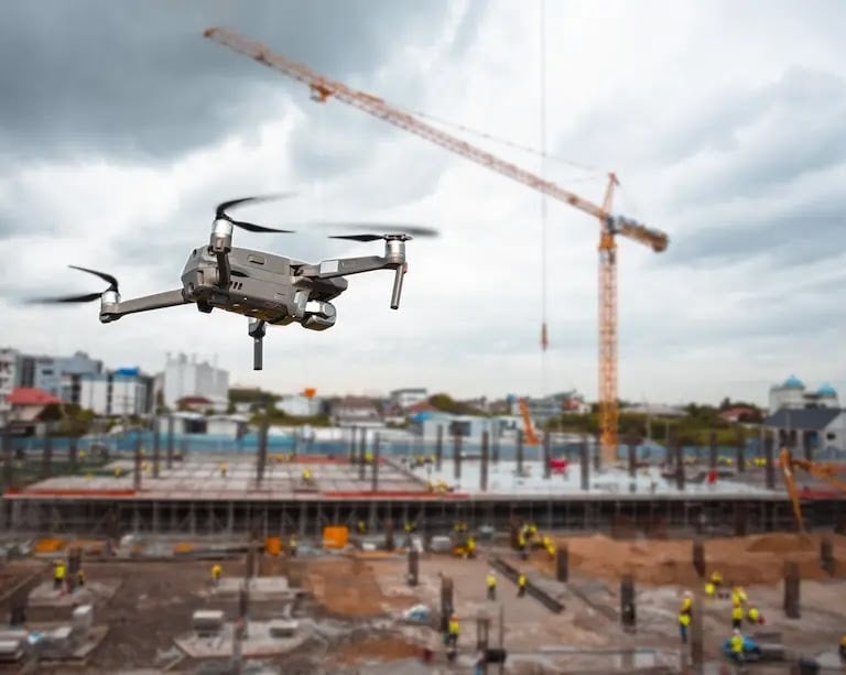 monitoreo y supervisión de construcción con dron
