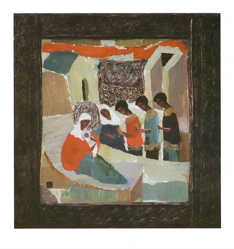 icono sobre la Natividad de la Virgen. obra de Natalia Kirillova