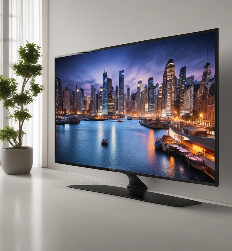 A stylish video frame showing the product in action with dynamic lighting