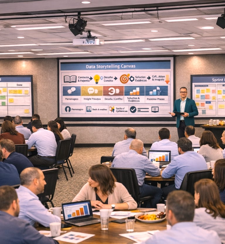 Palestras que levam experiência e alcance de impacto em data storytelling