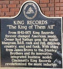 Placard commemorating King Records in Cincinnati Ohio