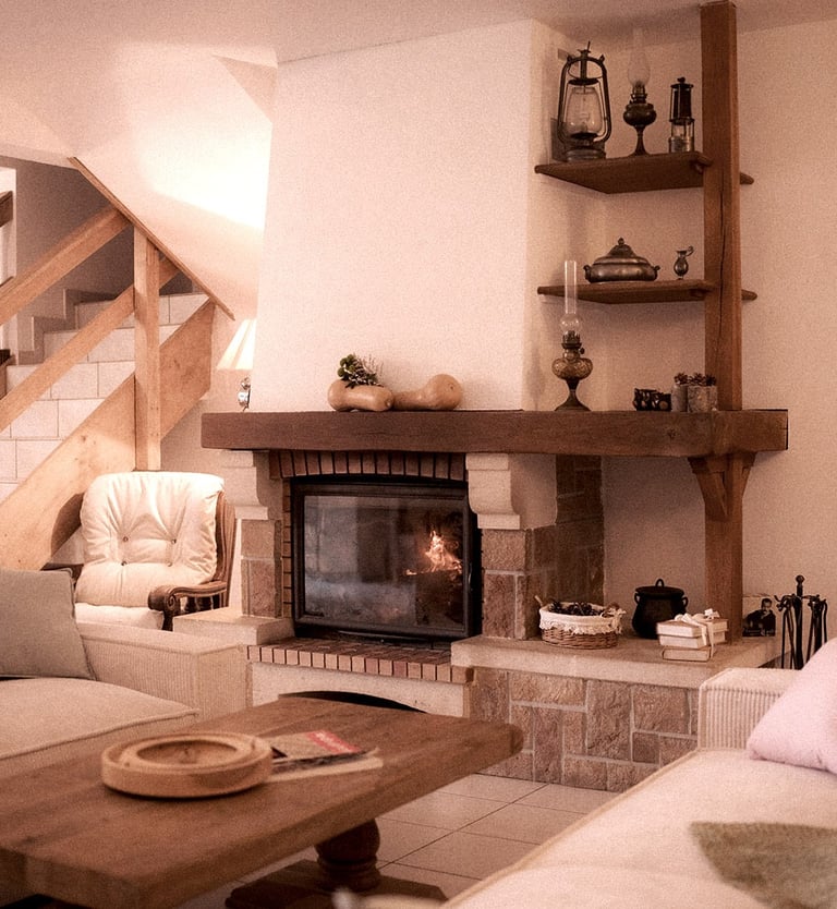 Le salon de la Ferme du Veyre à Saint Bonnet en Champsaur