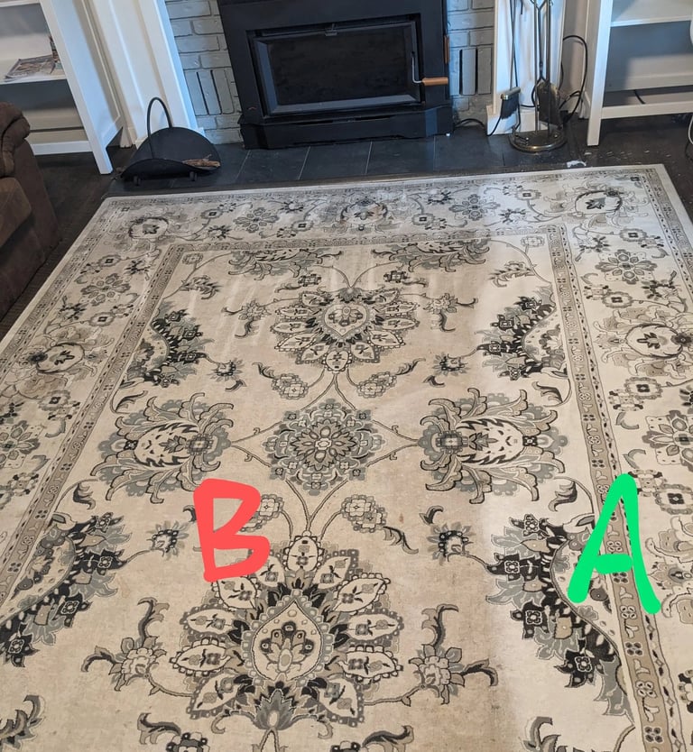 Area rug cleaning - Before and after - Grossbusters