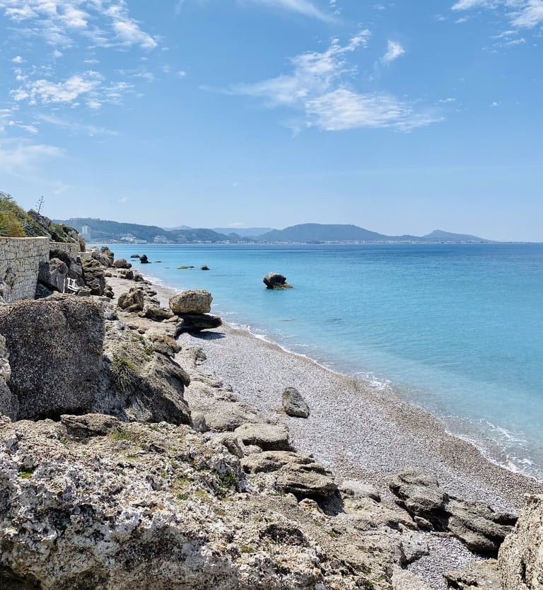 Kato Petres beach in Rhodes Greece