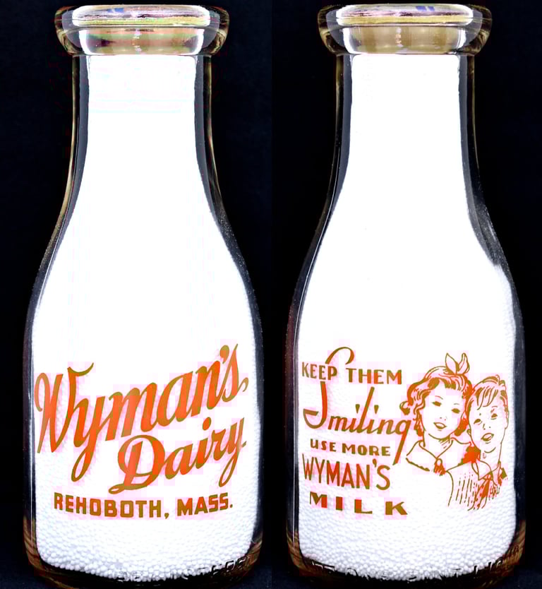 Massachusetts milk bottle   