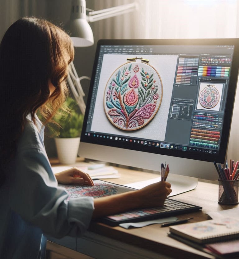 Thread Art Studio Expert Digitizing a Embroidery Design