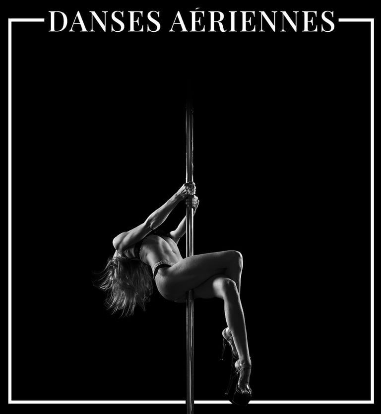 photographie pole dance clair obscur noir et blanc