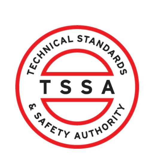 Official Technical Standards and Safety Authority (TSSA) circular red and white logo.