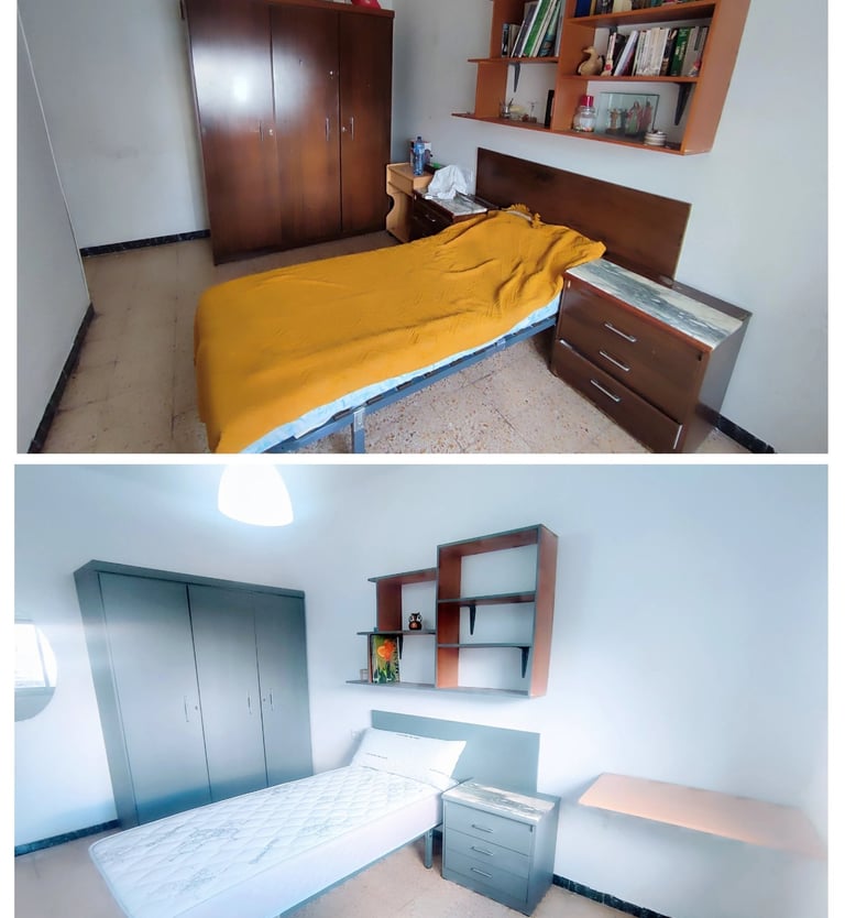 habitación individual amueblada cerca de la estación de Sabadell