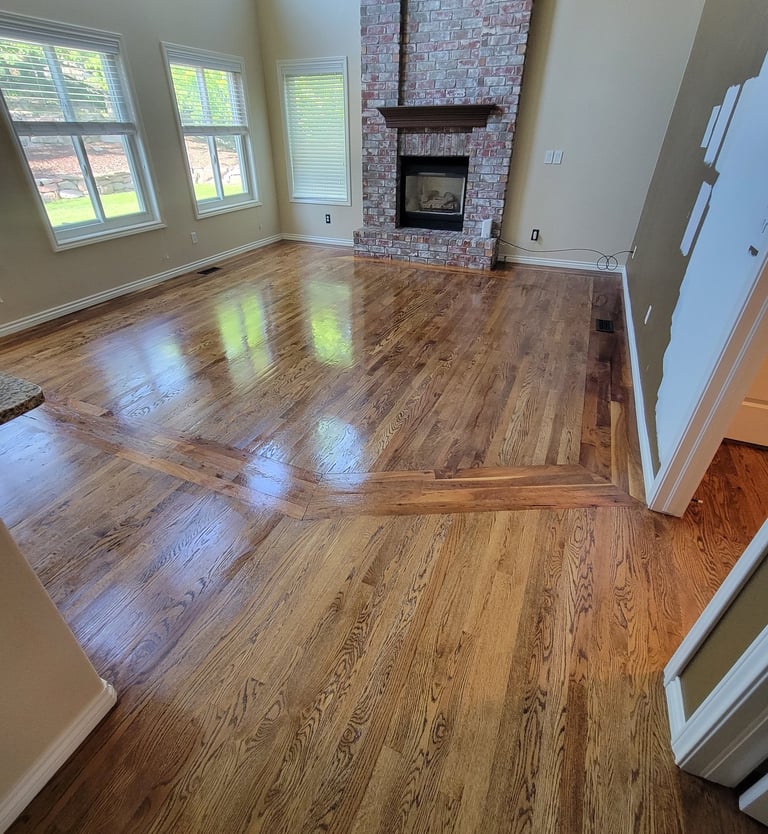 Beautiful Hardwood Floor, just cleaned, with King Organic Clean