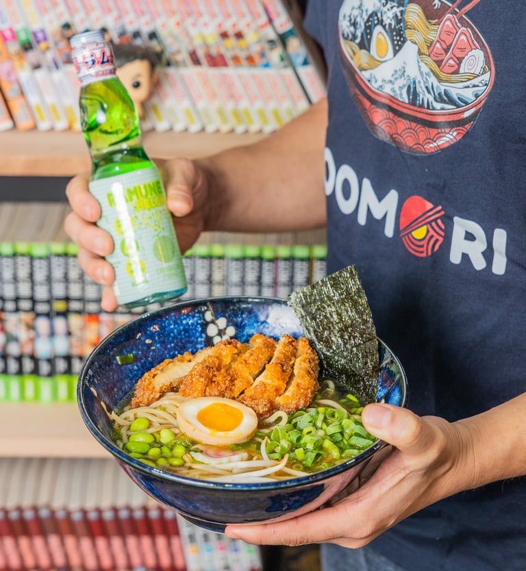 Shoyu Ramen et un ramune melon