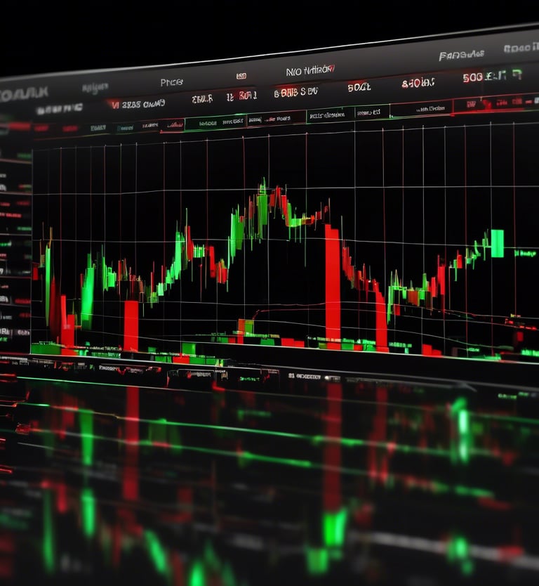 Typical stock chart used in trading for income and maximizing swing trade income.