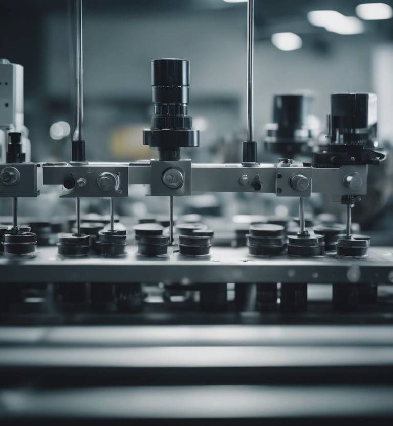 red and blue lights from tower steel wool photography