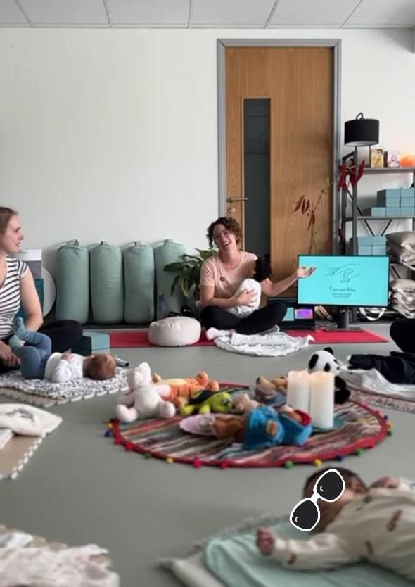 Taster of the baby massage course taught by Laura at a yoga centre in London