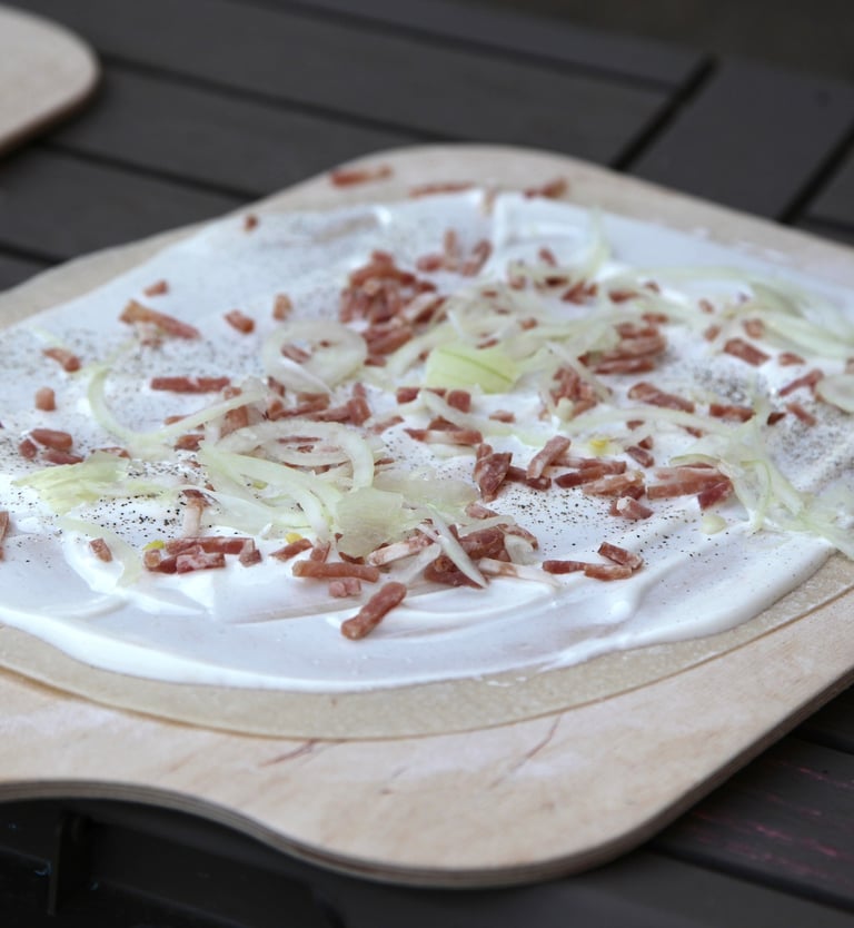 tarte flambee lardon creme