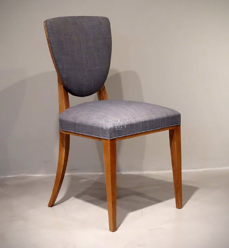 silla madera tapizada