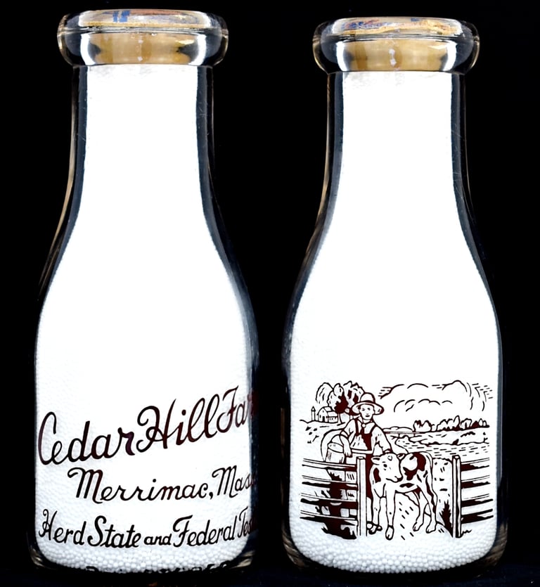 Massachusetts milk bottle