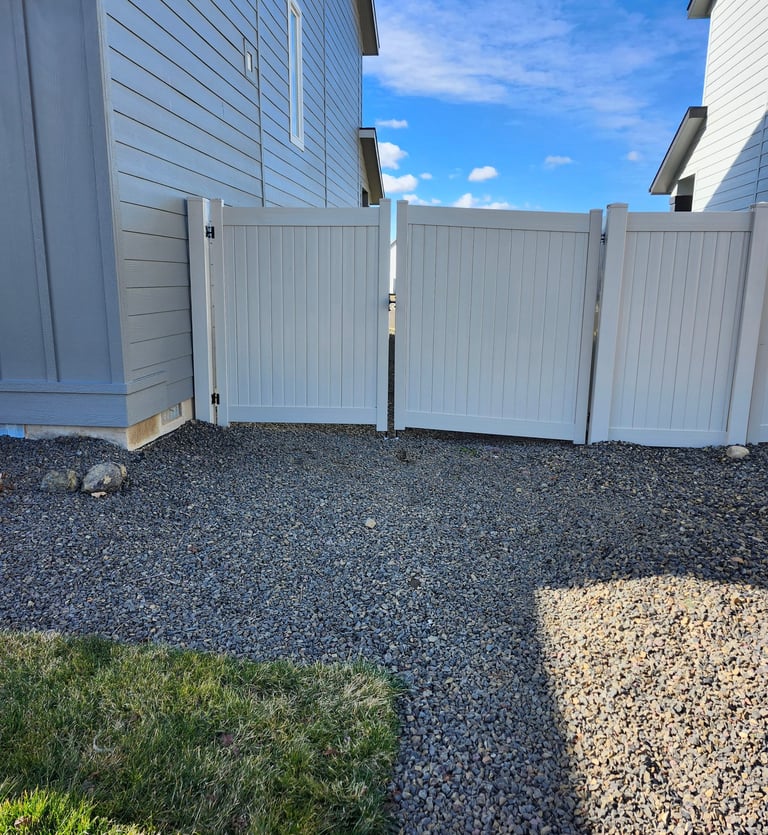 Double gate installed in the palce of a single gate