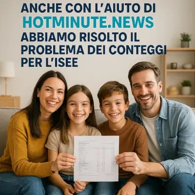 "Famiglia felice con calcolo ISEE corretto grazie a hotminute.news - Bonus 2026"