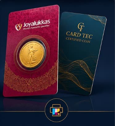Multi-colour coin cards for gold and silver coins by Card Tec