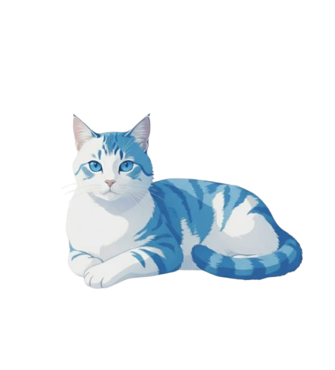 a cat sitting on a black background
