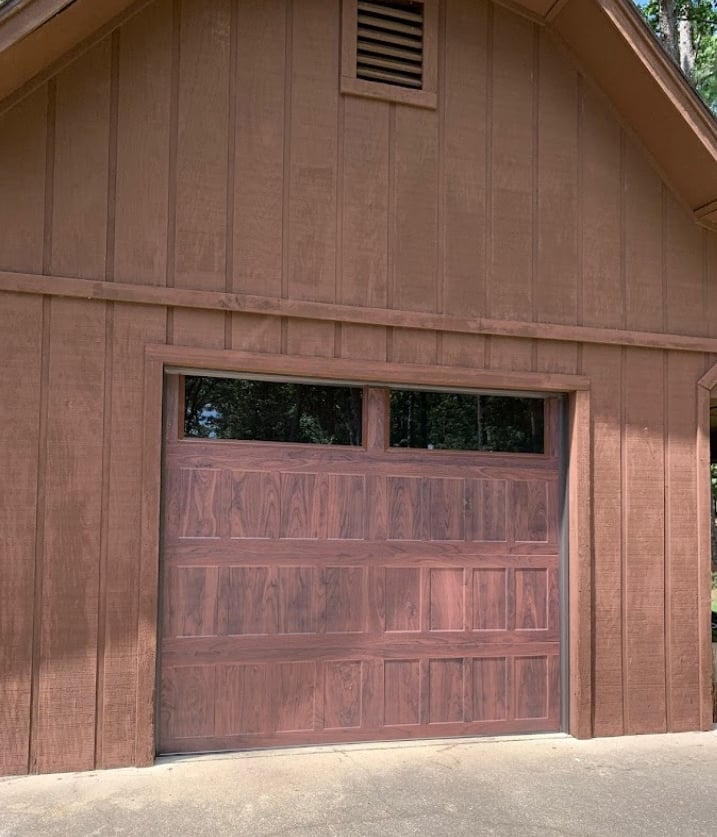 9x7 walnut garage door installed longview tx