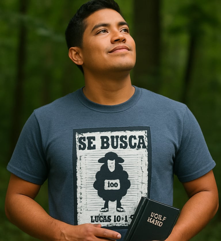 Diseño exclusivo con versículo bíblico en playera cristiana Libelo