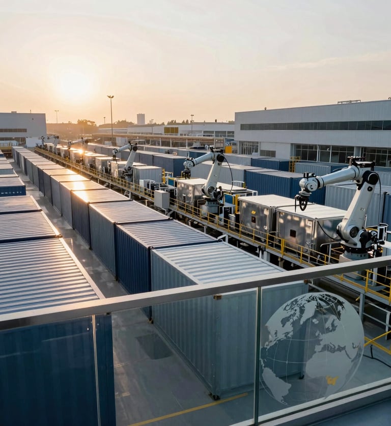 A close-up of recycled plastic flakes blending with raw polymer pellets.