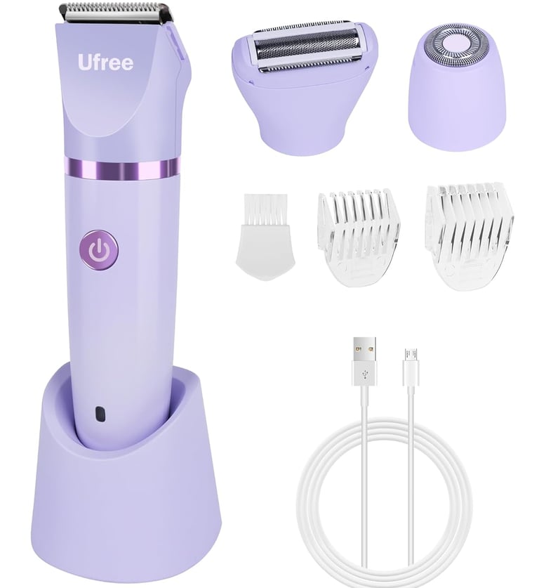 Bikini Trimmer Electric Razors for Women, Rechargeable Pubic Body Hair Trimmer- Electric Shaver for 