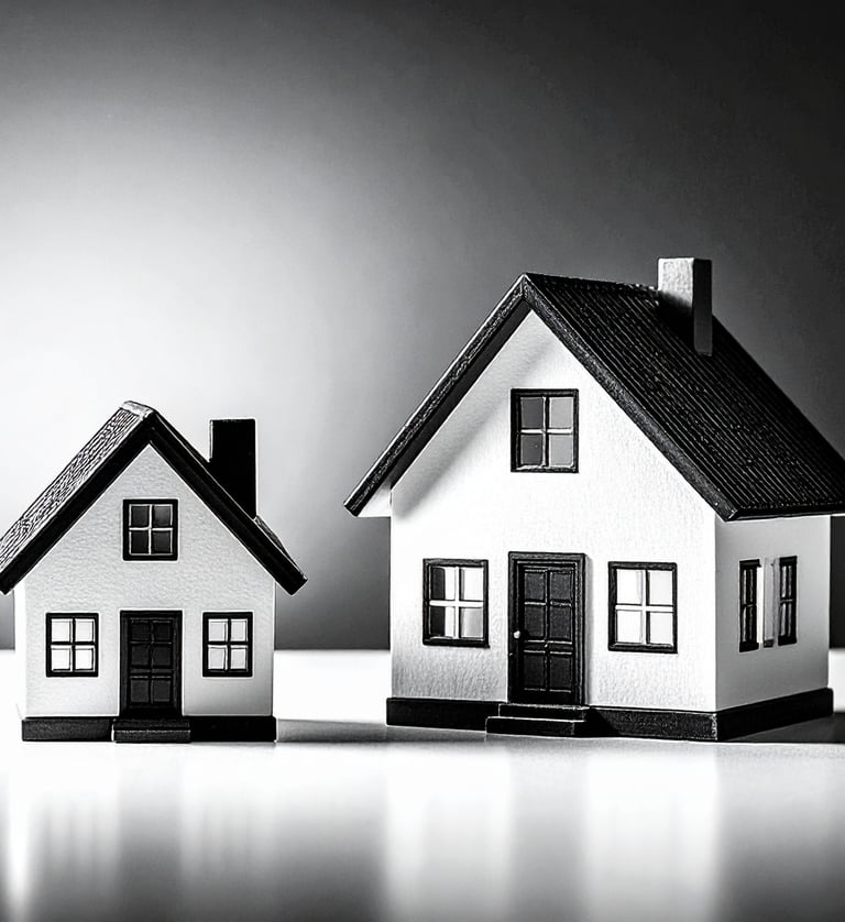 An image showing a home increasing in value