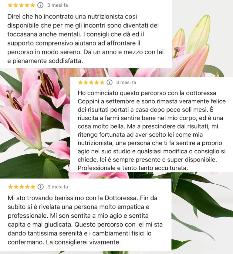 Francesca Coppini, nutrizionista a Vicenza e Firenze, approccio empatico e scientifico alimentazione