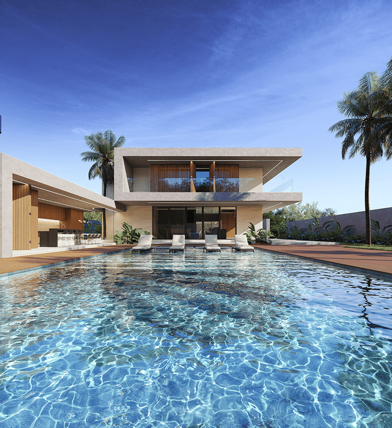 projeto de casa de Piscina grande