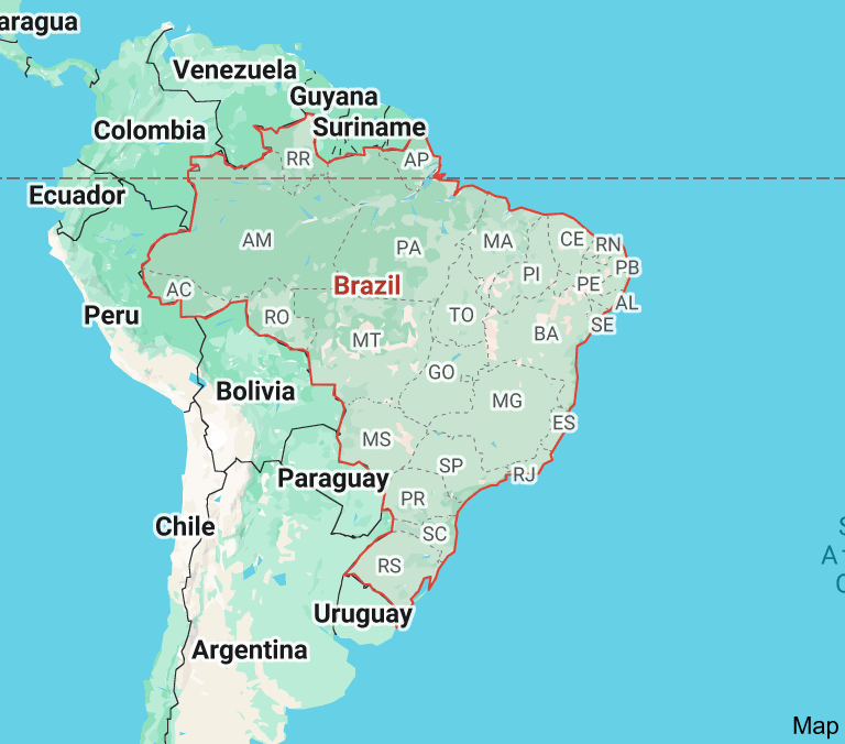 Map of Brazil
