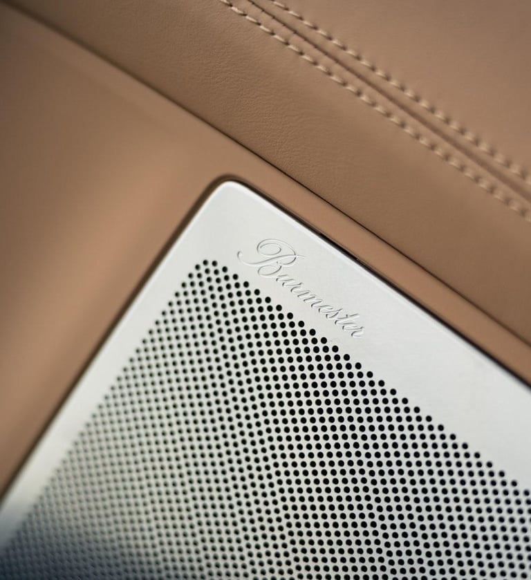 an Enlab close up of a Porsche car's interior of a car