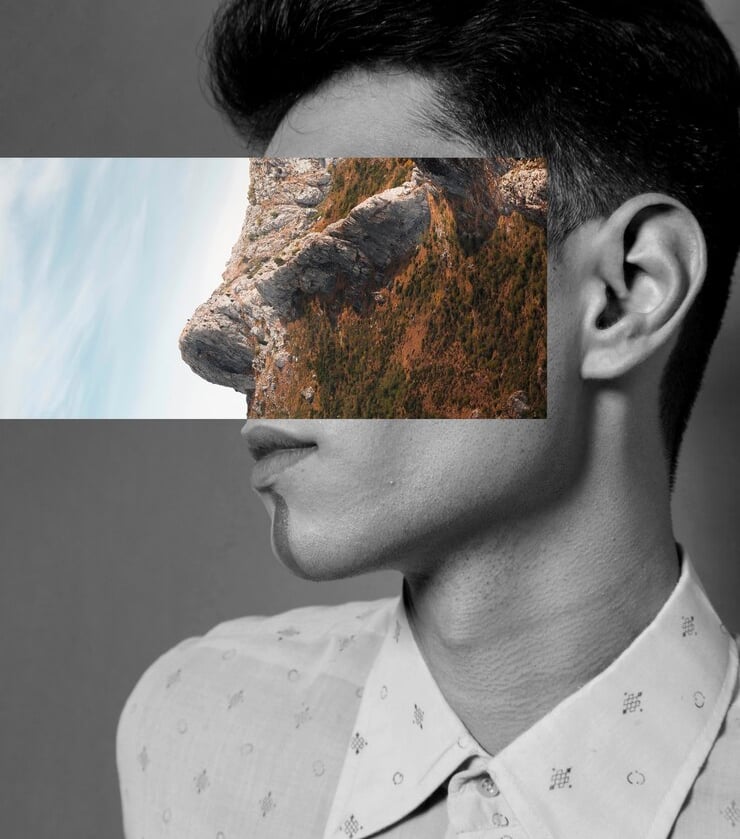 man creative composition 