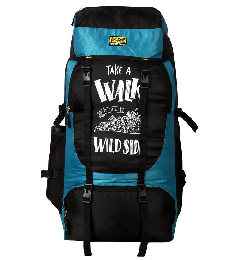 a trekking bags with print take a walk wild side