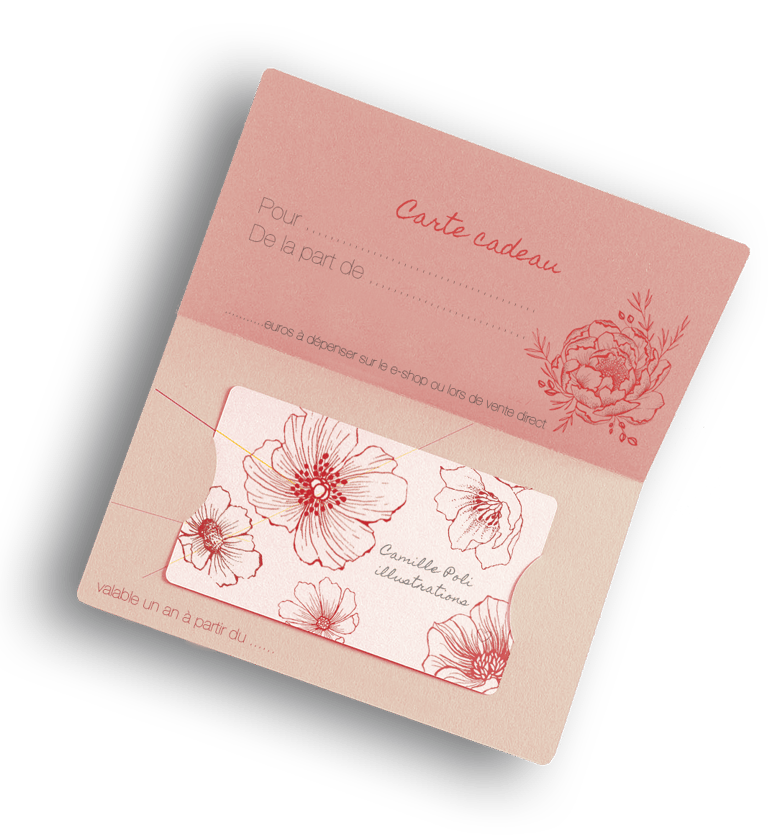 Illustrations d'une carte cadeau