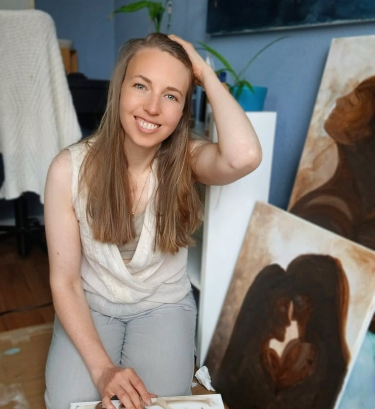 Janina Jaeckel in ihrem Atelier in Bielefeld