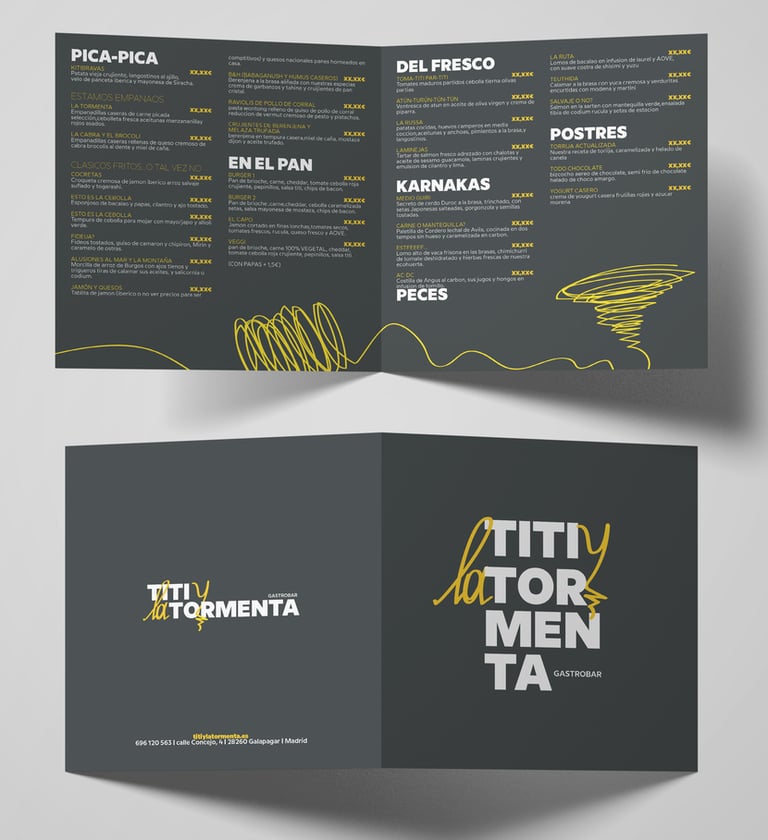 Diseño de cartelería y menús digitales para establecimientos de restauración en Torrelodones
