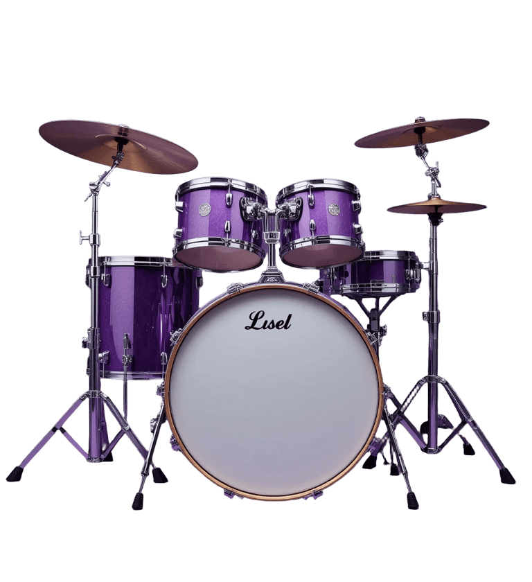 Ett lila trumset vintage stil