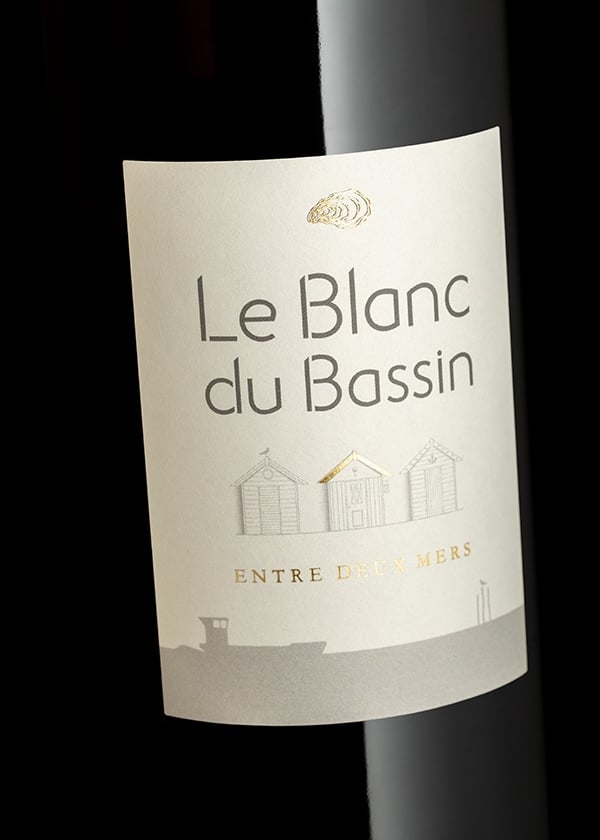 Etiquette de la bouteille Le Blanc du Bassin