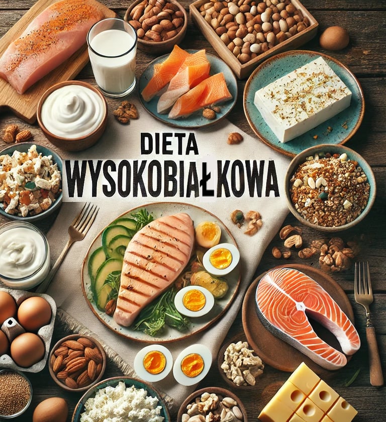 Dieta wysokobialkowa co to jest, jadlospis na tydzien, zasady dla odchudzania