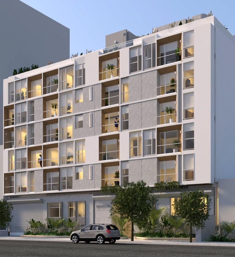 RIALTTO 103 Diseñado para la vida moderna 41 Apartamentos 43 a 75 m² Área Este proyecto se doto con