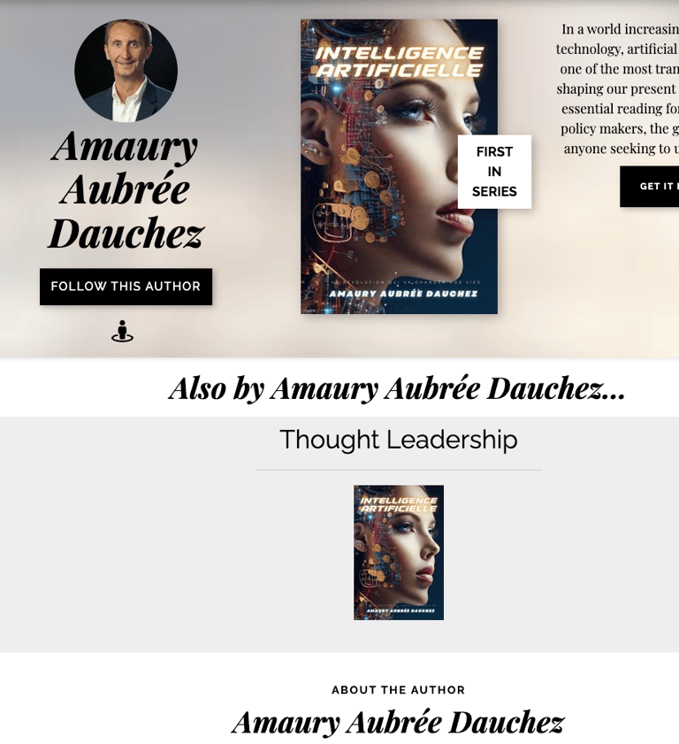 the screenshot of Aubree Dauchez's Book2Read's author page
