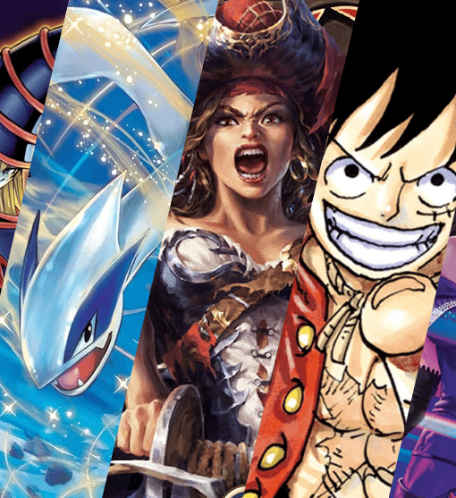 Collage of TCGs supported by Crow's Nest TCG.