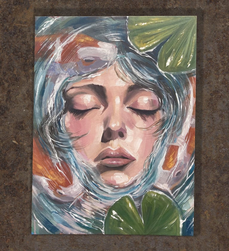 Pintura al óleo sobre madera con textura visible. 30x40 cm.