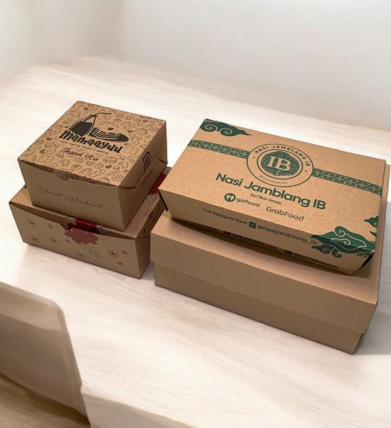 Paper Lunch Box & Snack Box Kraft Custom Ecopacking